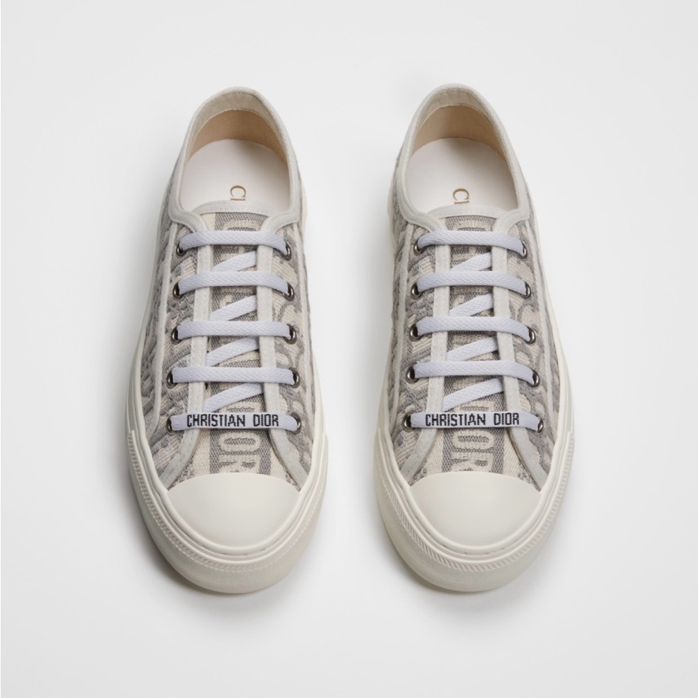 Dior Gray Stone Walk'n'Dior Sneakers Size 38.5 Box and accessories included